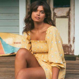 Billabong x Wrangler Bellflower Dress Dandelion
